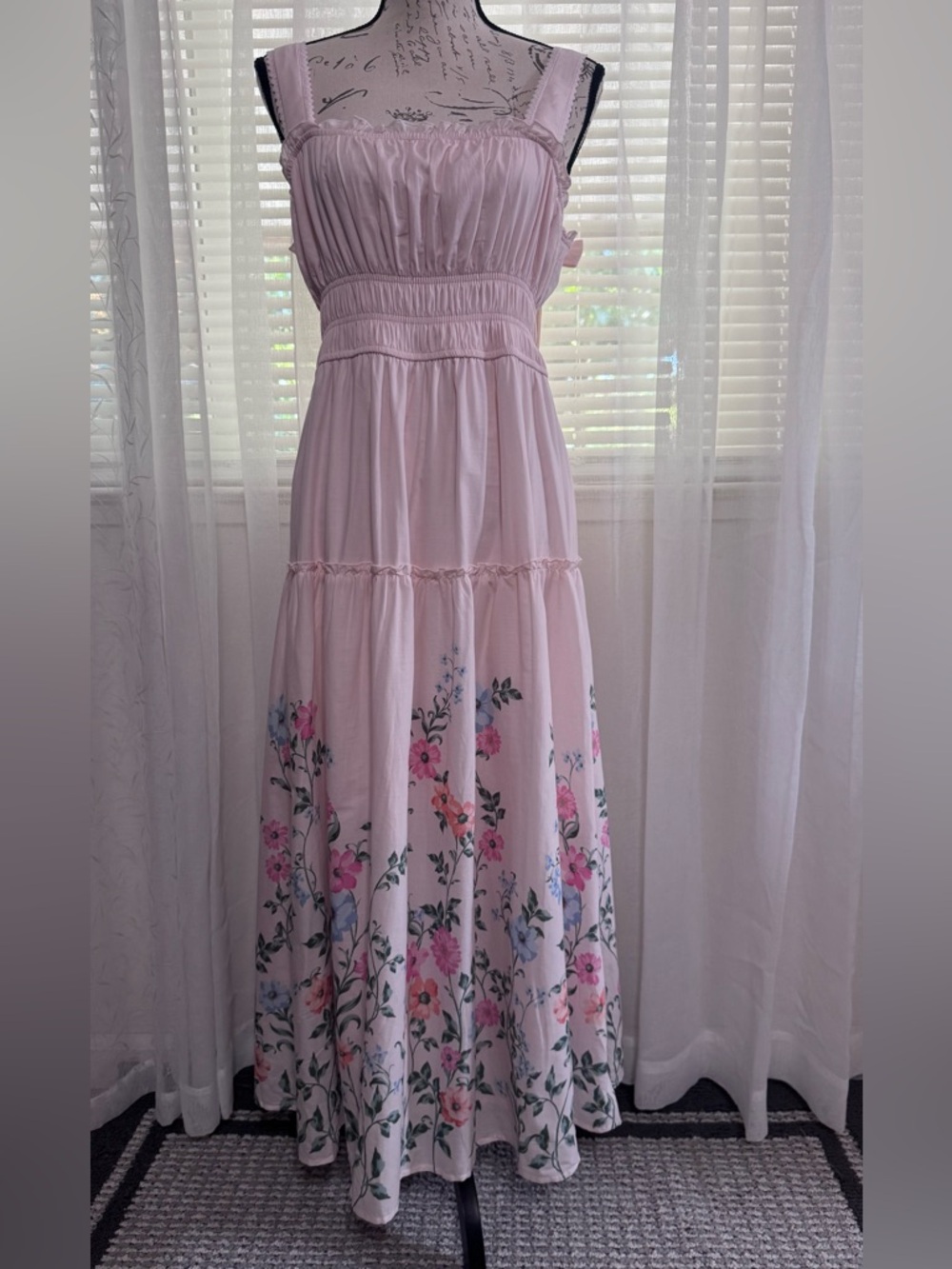 Trixxi Soft Blush Pink Smocked Dress
